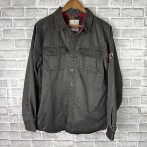 Legendary Whitetails Journeyman Gray Flannel Lined Snap Up Shakete Jacket MEDIUM